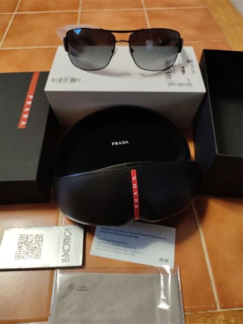 prada sport sunglasses 53ns 7ax5w1 black gray gradient polarized|Prada Linea Rossa PS 53NS Sunglasses .